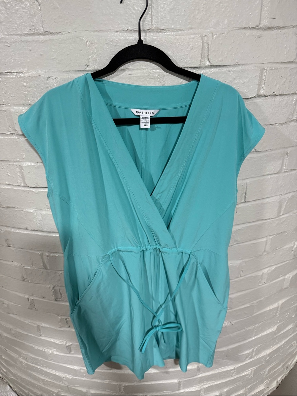 Athleta Teal V-Neck Lightweight Marlow Romper